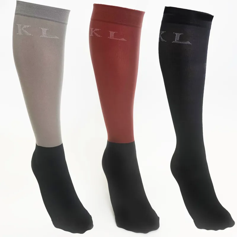 Kingsland KLorah Unisex Show Socks 3 Pack - Assorted Colours 